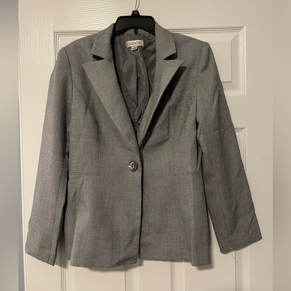 Isabella Suits gray blazer Size 12